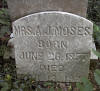 Mrs. A. J. Moses tombstone.