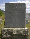 Jesse C.  Hall's tombstone, Hall's Church Cemetery, Ironto, VA.