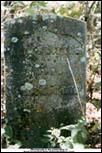 Photo of Tombstone of Angus Little in Little Family Cemetery Rich Mountain Arkansas.