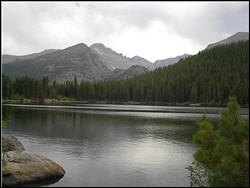 Hike around Bear Lake at Rocky Mountain National Park, Colorado.