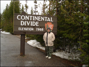Picture of Pat at the Continental Divide.