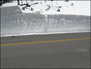 Picture of snow bank.