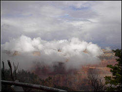 Photograph of storm over North Rim of the Grand Canyon.