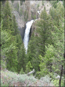 Picture of Tower Falls from the Viewpoint. 