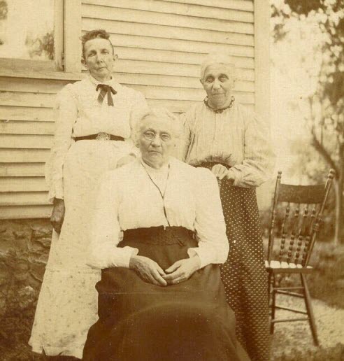 Photograph Identified as: Aunt Susan Phillip, Aunt Melissa Sherman, Grandma Ferrend.