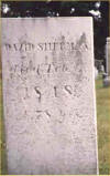 Tombstone David Sherman Died Feb. 4, 1848 AE 78 yrs (1770-1848) (Husband of Hannah and father of David and Susannah).