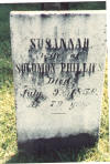 Tombstone - Susannah (Willson) Wife of Solomon Phillips Died July 9, 1856 AE 79 yrs.