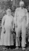 Geary or Gary Family Photo - Chauncey Geary (grandson of Peter Gary, Sr.) and Eliza Jane Knopsnider (his wife) , in front of their home in Spruce Hollow.