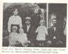 Front Row: Marvin, Edward, Elmer, Clyde and John Foster. Back Row: Maude Jewell Foster and Eva Huff Foster.