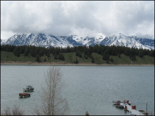 Picture of the view from Signal Mountain Lodge Dining Room.